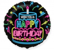 BALON FOLIOWY 18" FX HAPPY BIRTHDAY NEON, Podkategoria, Kategoria