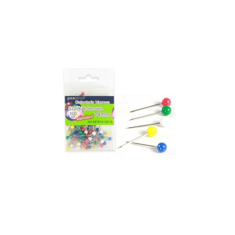 SZPILKI 14MM KOLOROWE STANDARD /100/, Podkategoria, Kategoria