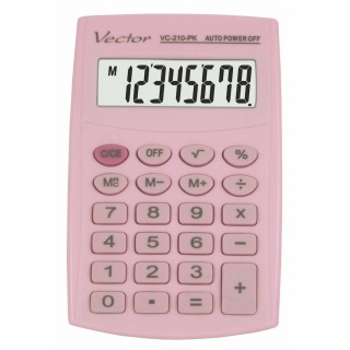 KALKULATOR VECTOR KIESZONKOWY VC-210PK 8-POZ.RÓŻ., Podkategoria, Kategoria