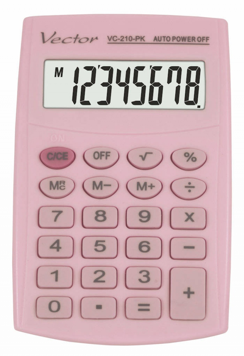 KALKULATOR VECTOR KIESZONKOWY VC-210PK 8-POZ.RÓŻ., Podkategoria, Kategoria