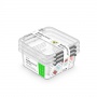 Zestaw pojemników antybakteryjnych MOXOM Antibacterial, 3x0,85l, transparentny, Pudła, Wyposażenie biura