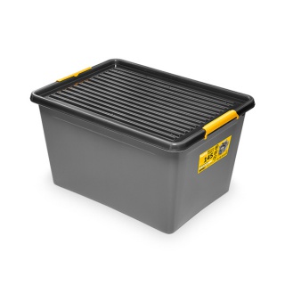 Pojemnik do przechowywania MOXOM Solidstore box, na kółkach, 145l, szary, Pudła, Wyposażenie biura