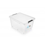 Pojemnik do przechowywania MOXOM Simple Box, 145l, na kółkach, transparentny, Pudła, Wyposażenie biura