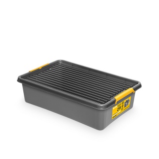 Pojemnik do przechowywania MOXOM Solidstore Bedroller, 29l, na kółkach, grafitowy, Pudła, Wyposażenie biura