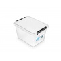 MOXOM Simple box storage container, 15.5l, transparent