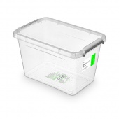 MOXOM Antibacterial storage container, 6.5l, transparent