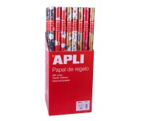 APLI gift wrapping paper, 60 g / m2, 1 pc, 70x200 cm, assorted colors