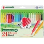 Flamastry ICO 300 Fibre Pen, antybakteryjne, 24 szt., zawieszka, mix kolorów
