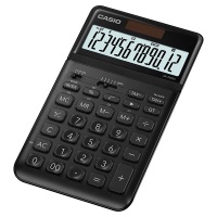 Kalkulator biurowy CASIO JW-200SC-BK-B, 12-cyfrowy 109x183,5mm, czarny