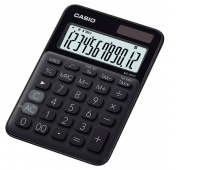 Kalkulator biurowy CASIO MS-20UC-BK-B, 12-cyfrowy, 105x149,5mm, czarny, Kalkulatory, Urządzenia i maszyny biurowe