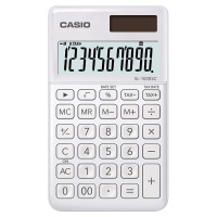 Kalkulator kieszonkowy CASIO SL-1000SC-WE-B, 10-cyfrowy, 71x120mm, biały, Kalkulatory, Urządzenia i maszyny biurowe