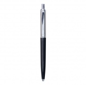 Długopis automatyczny Q-CONNECT PRESTIGE, 0,7mm, czarno/srebrny, wkład niebieski, Długopisy, Artykuły do pisania i korygowania