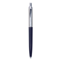 Długopis automatyczny Q-CONNECT PRESTIGE, 0,7mm, niebiesko/srebrny, wkład niebieski