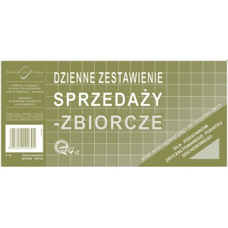 DZIENNE ZESTAWIENIE SPRZEDAŻY ZBIORCZE 1/3A4, Podkategoria, Kategoria