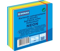 self-adhesive cube, DONAU, 76x76mm, 1x400 sheets, neon-pastel, mix of blue