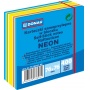 self-adhesive cube, DONAU, 76x76mm, 1x400 sheets, neon-pastel, mix of blue