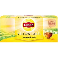 Herbata LIPTON Yellow Label, 50 torebek, z zawieszką, import, Herbaty, Artykuły spożywcze