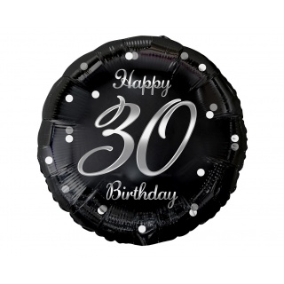 BALON FOL.18" B&C HAPPY 30 BIRTHDAY CZARNY NADR.SR, Podkategoria, Kategoria