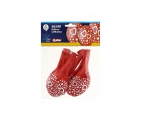 BALONY PREMIUM "SERDUSZKA" 12" 5szt., Walentynki, Art. świąteczne i okolicznościowe