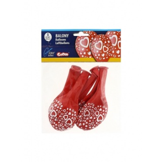 BALONY PREMIUM "SERDUSZKA" 12" 5szt., Walentynki, Art. świąteczne i okolicznościowe