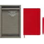 Zestaw notes MOLESKINE Classic L w linie + długopis Go Pen, scarlet red, czerwony, Notatniki, Zeszyty i bloki