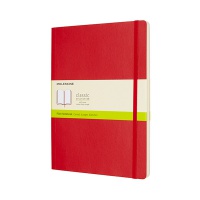 Notes MOLESKINE Classic XL, 19x25cm, gładki, miękka oprawa, 192 strony, czerwony, Notatniki, Zeszyty i bloki