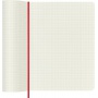 Notes MOLESKINE Classic XL, 19x25cm, w kratkę, miękka oprawa, 192 strony, czerwony, Notatniki, Zeszyty i bloki