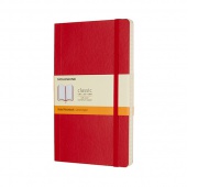 Notes MOLESKINE Classic L, 13x21cm, w linie, miękka oprawa, 192 strony, czerwony, Notatniki, Zeszyty i bloki