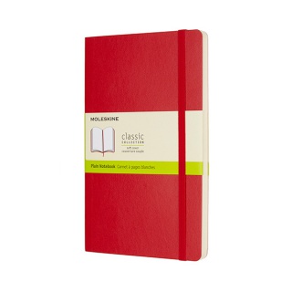Notes MOLESKINE Classic L, 13x21cm, gładki, miękka oprawa, 192 strony, czerwony, Notatniki, Zeszyty i bloki