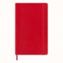 Notes MOLESKINE Classic L, 13x21cm, w kratkę, miękka oprawa, 192 strony, czerwony, Notatniki, Zeszyty i bloki