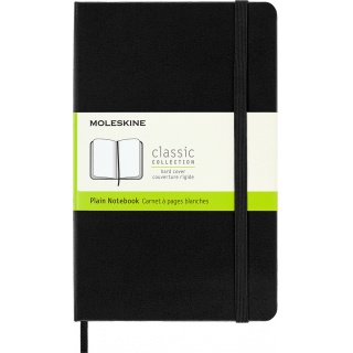 Notes MOLESKINE Classic M, 11,5x18 cm, gładki, twarda oprawa, 208 stron, czarny, Notatniki, Zeszyty i bloki