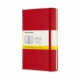 Notes MOLESKINE Classic M, 11,5x18 cm, w kratkę, twarda oprawa, scarlet red, 208 stron, czerwony, Notatniki, Zeszyty i bloki