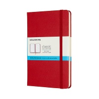 Notes MOLESKINE Classic M, 11,5x18 cm, w kropki, twarda oprawa, scarlet red, 208 stron, czerwony, Notatniki, Zeszyty i bloki