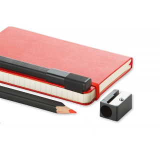 Zestaw 2 ołówków/zakreślaczy MOLESKINE wykonany z drzewa lipowego z temperówką, pomarańczowy/żółty, Ołówki, Artykuły do pisania i korygowania