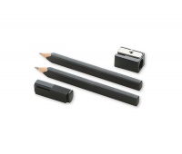 MOLESKINE set of 2 black cedar wood 2B pencils and a sharpener