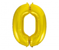 BALON FOLIOWY "CYFRA 0" ZŁOTA 85CM, Podkategoria, Kategoria