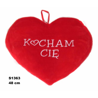 SERCE KOCHAM CIĘ 48 CM S1363, Walentynki, Art. świąteczne i okolicznościowe