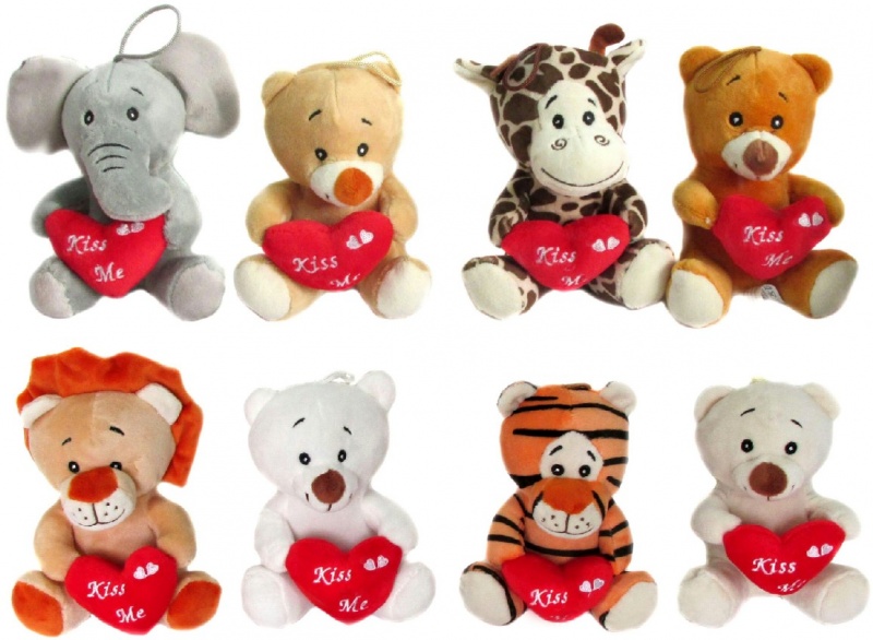 ZWIERZĄTKO Z SERCEM 12CM 40166, Walentynki, Art. świąteczne i okolicznościowe