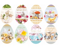 LAURKA B6 W KSZTAŁCIE JAJKA WIELKANOC, Wielkanoc, Art. świąteczne i okolicznościowe