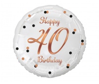 BALON FOLIOWY B&C HAPPY 40 BIRTH.BIAŁY NADR.RÓŻ/ZŁ BALON FOLIOWY B&C HAPPY 40 BIRTH.BIAŁY NADR.RÓŻ/ZŁ, Podkategoria, Kategoria
