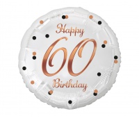 BALON FOLIOWY B&C HAPPY 60 BIRTH.BIAŁY NADR.RÓŻ/ZŁ BALON FOLIOWY B&C HAPPY 60 BIRTH.BIAŁY NADR.RÓŻ/ZŁ, Podkategoria, Kategoria