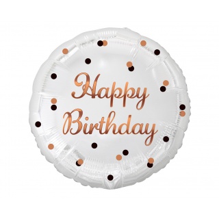 BALON FOLIOWY B&C HAPPY BIRTHDAY BIAŁY NADR.RÓŻ/ZŁ, Podkategoria, Kategoria