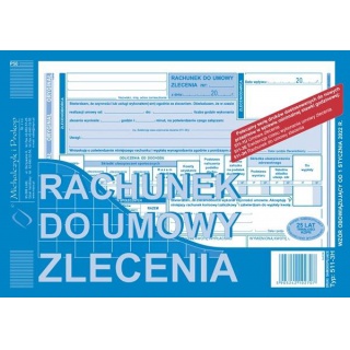 RACHUNEK DO UMOWY ZLECENIA A5 O+K, Podkategoria, Kategoria