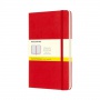 Notes MOLESKINE Classic L (13x21cm) w kratkę, twarda oprawa, 240 stron, czerwony