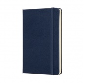 Notes MOLESKINE Classic P (9x14 cm) w kratkę, twarda oprawa, sapphire blue, 192 strony, niebieski, Notatniki, Zeszyty i bloki