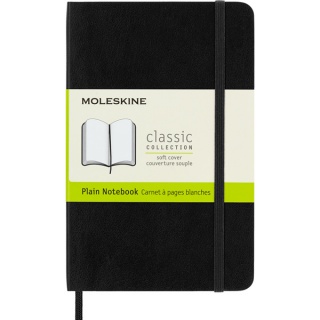 Notes MOLESKINE Classic P (9x14cm) gładki, miękka oprawa, 192 strony, czarny, Notatniki, Zeszyty i bloki