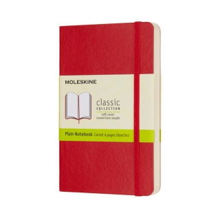Notes MOLESKINE Classic P (9x14cm) gładki, miękka oprawa, 192 strony, czerwony, Notatniki, Zeszyty i bloki