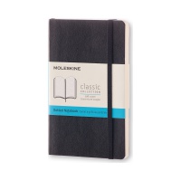 Notes MOLESKINE Classic P (9x14cm) w kropki, miękka oprawa, 192 strony, czarny, Notatniki, Zeszyty i bloki