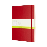 Notes MOLESKINE Classic XL (19x25 cm) gładki, twarda oprawa, 192 strony, czerwony, Notatniki, Zeszyty i bloki
