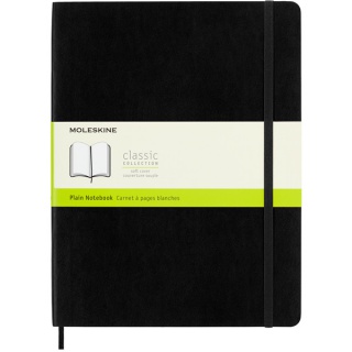 Notes MOLESKINE Classic XL (19x25cm) gładki, miękka oprawa, 192 strony, czarny, Notatniki, Zeszyty i bloki